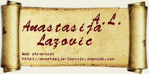 Anastasija Lazović vizit kartica